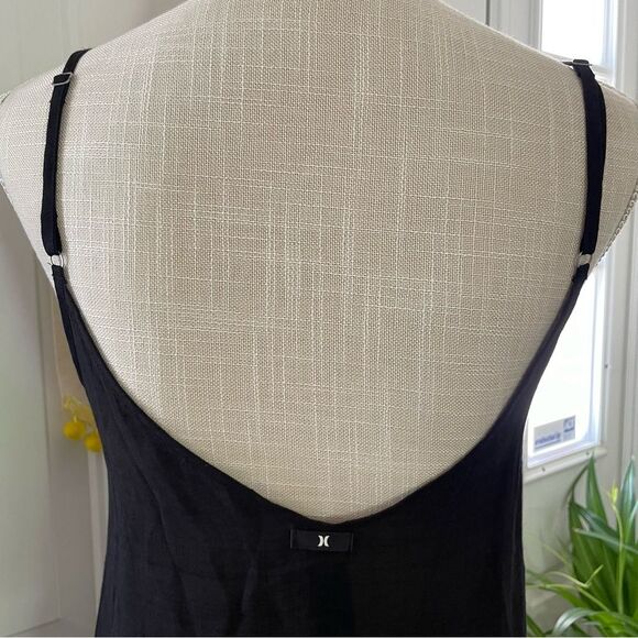 Hurley Solid Black Cover-up Women's Mini Dress Beach Cover-Up(Size XS) - Picture 13 of 14